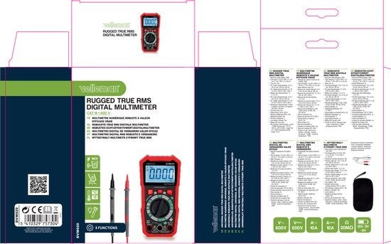 DIGITALE MULTIMETER 600V robust