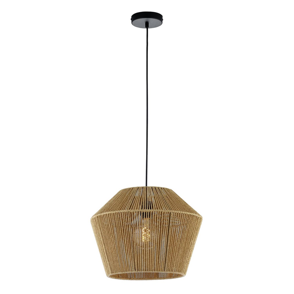 HANGLAMP ROPE BRUIN D40CM E27