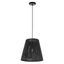 HANGLAMP ROPE ZWART D38CM E27