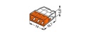 WAGO 3X0.5-2.5MM ORANGE