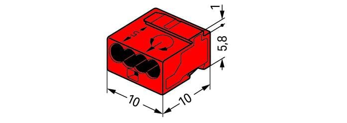 WAGO MICRO 4X0.6-0.8 rood