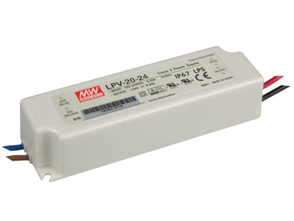LEDVOEDING  IP67 24VDC 20W