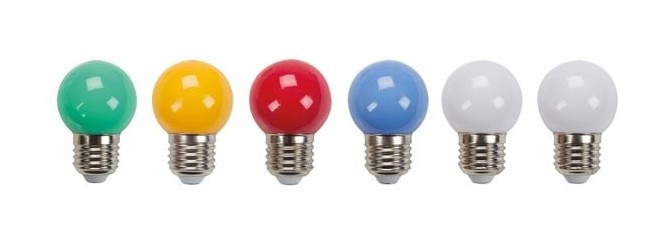 GEKLEURDE RESERVE LAMPEN 10ST E27