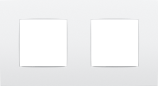 AFDEKPLAAT 2V HORI WHITE 131-76800