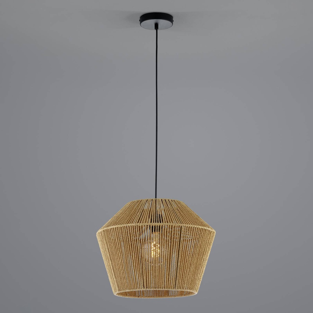 HANGLAMP ROPE BRUIN D40CM E27