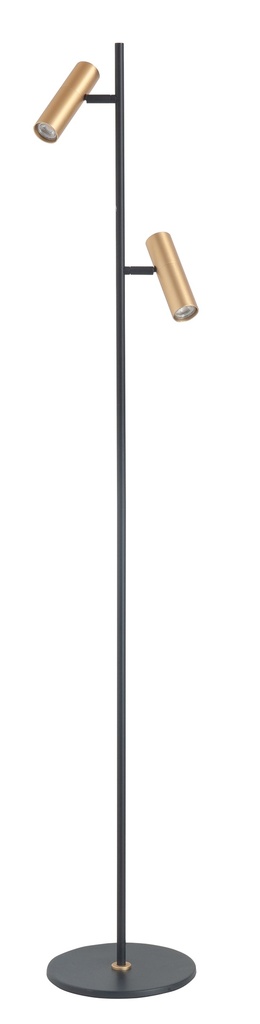VLOERL TREN 2X MINI GU10 ZWART/GOUD