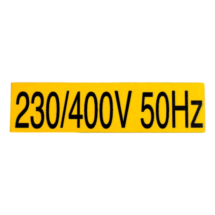 STICKER 230/400V 50HZ