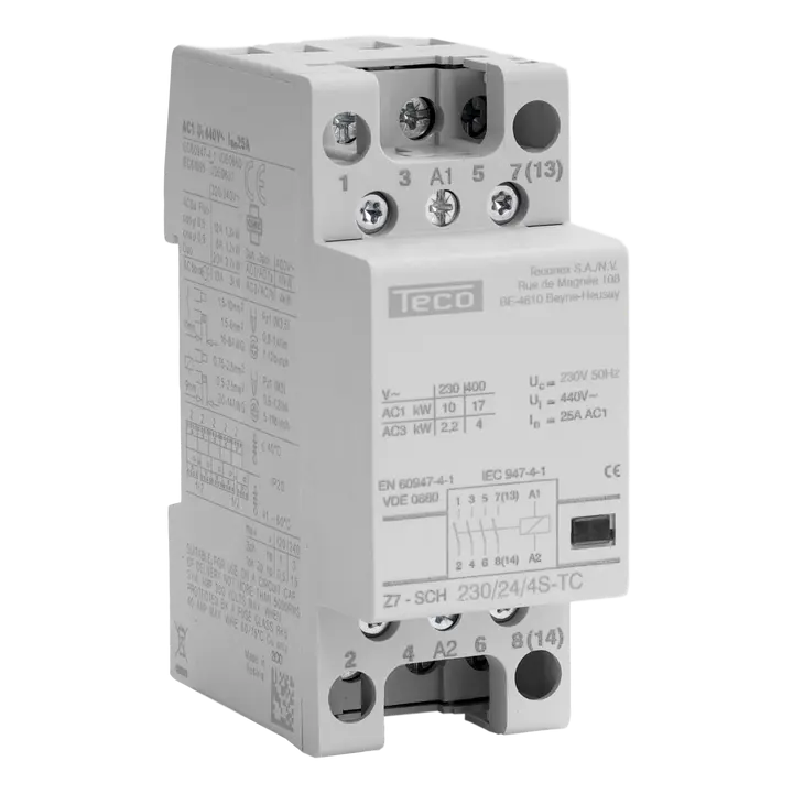 RELAIS 230V AC 25A 4NO