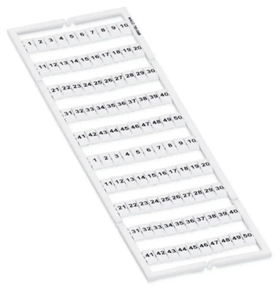 NUMMERING RIJGKLEM 1-50 (x2) (prijs/card)