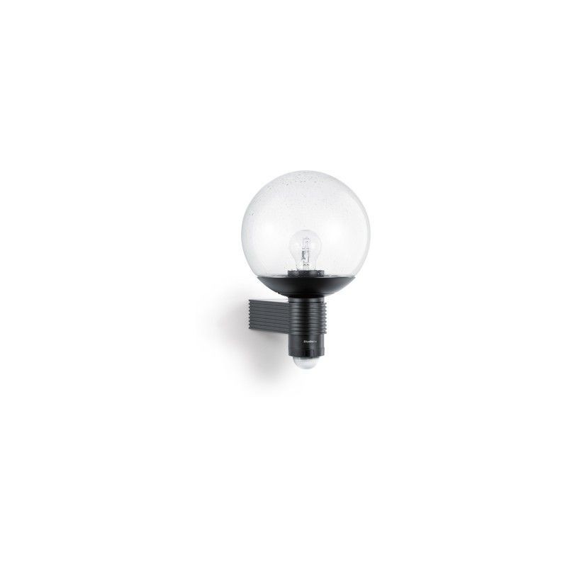 SENSORLAMP BOL ZWART E27