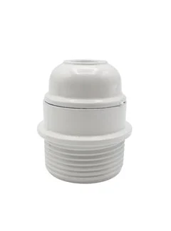 FITTING E27 WIT HALFDRAAD