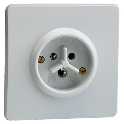 [KIM600789] Contactdoos 2P+A 16A grijs