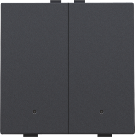 [122-52002] TWEEVOUDIGE BEDIENING HC ANTRACIET +LED 122-52002