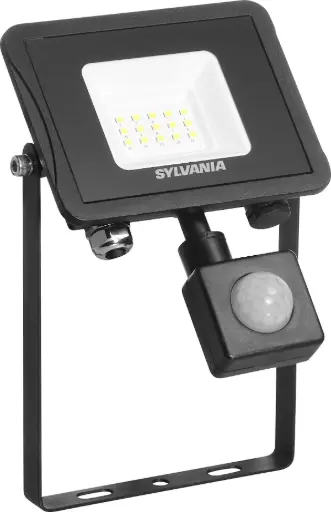 [50168] LEDSTRALER 9,5W +pir 840 ZWART 1000lm