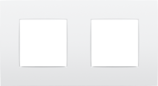 [131-76800] AFDEKPLAAT 2V HORI WHITE 131-76800