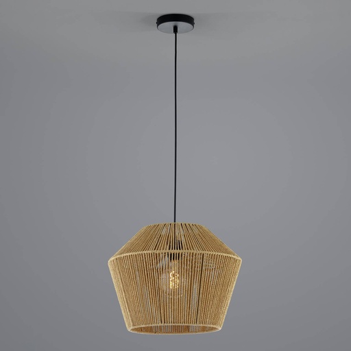 [20567/1-20] HANGLAMP ROPE BRUIN D40CM E27