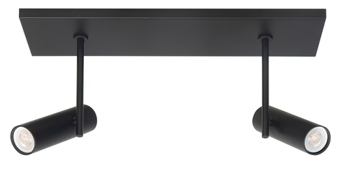 [S753401] TREN 2XMINI GU10 BALK ZWART