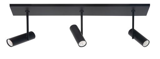 [S753501] TREN 3XMINI GU10 BALK ZWART