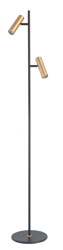 [V473238] VLOERL TREN 2X MINI GU10 ZWART/GOUD
