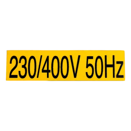 [TEV02] STICKER 230/400V 50HZ