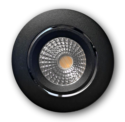 [ASOLZWART] INBOUWSPOT ROND 10W 800LM IP54 ZWART