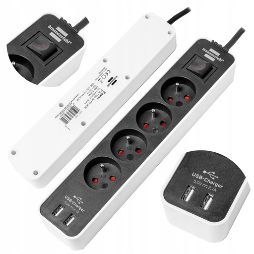 [1153244026] STEKKERDOOS + USB 4X16A 1.5M