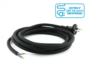 [LM40445] MACHINE AANLUITKABEL met stekker 2X1.5 5m