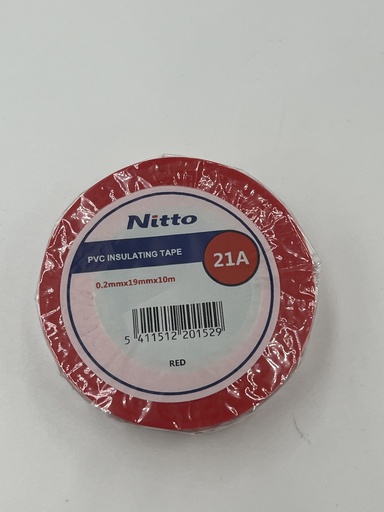 [1040-R ] ISOLATIETAPE ROOD 19MM X 10M